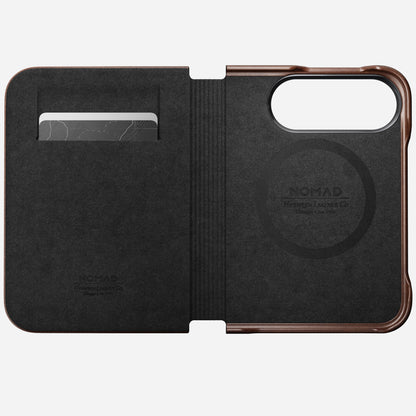 Traditional Leather Folio - iPhone Duo | Rustic Brown | Horween