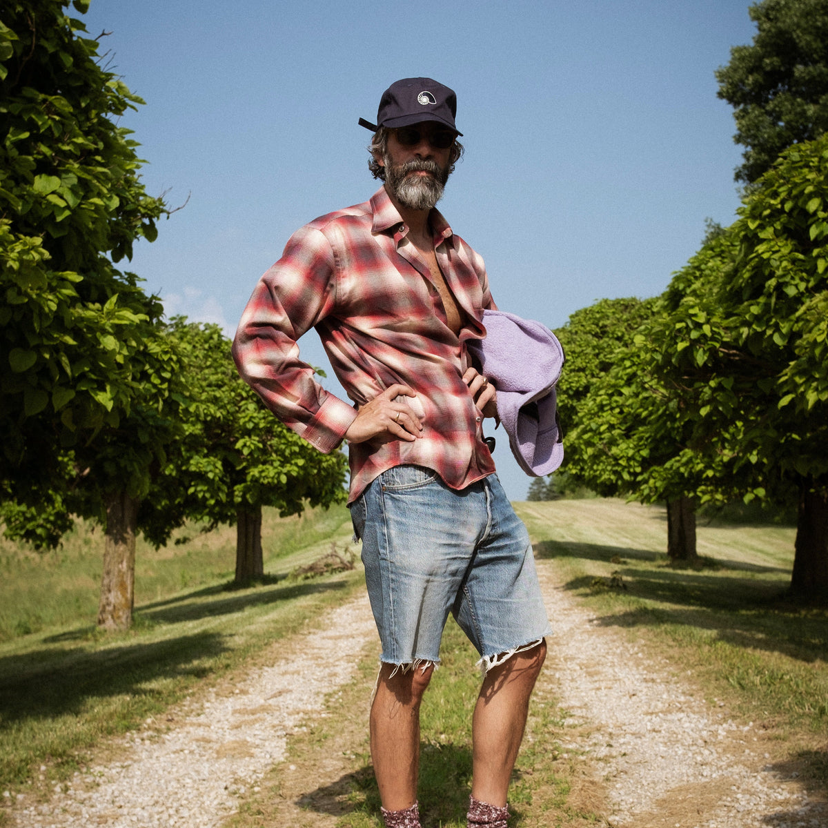 AARON LEVINE SHADOW FLANNEL CHERRY