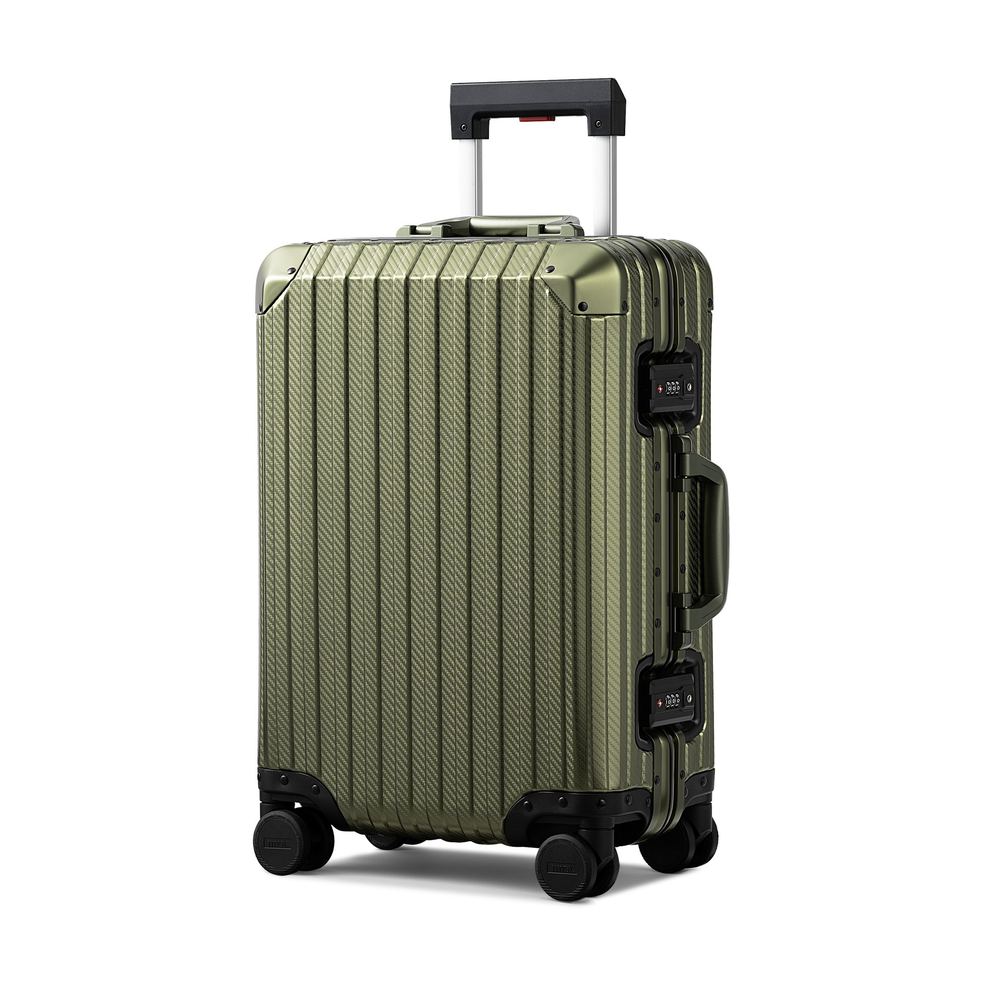 TREVA Aluminum Army Green Suitcase