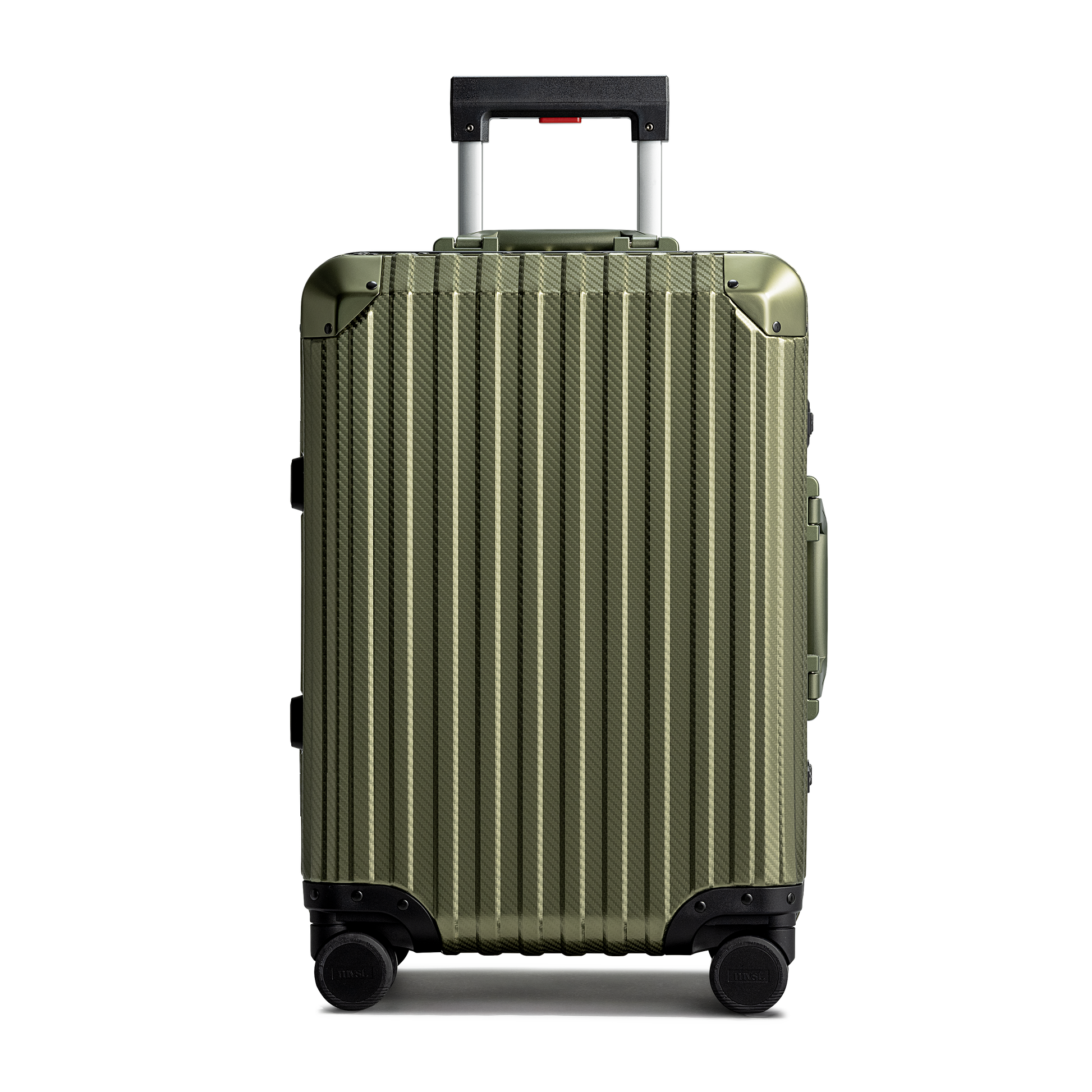 TREVA Aluminum Army Green Suitcase Carry-On