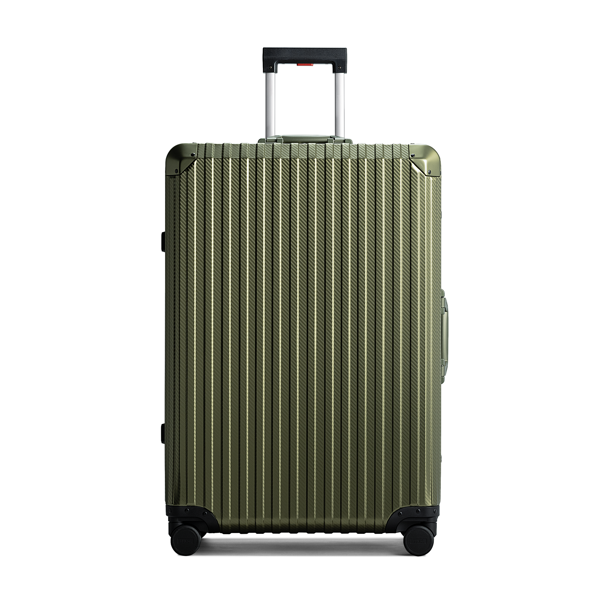 TREVA Aluminum Army Green Suitcase Large