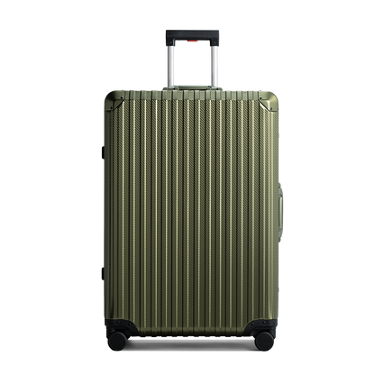 TREVA Aluminum Army Green Suitcase Large