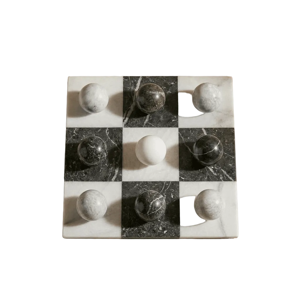 Italian Marble Tic Tac Toe Set