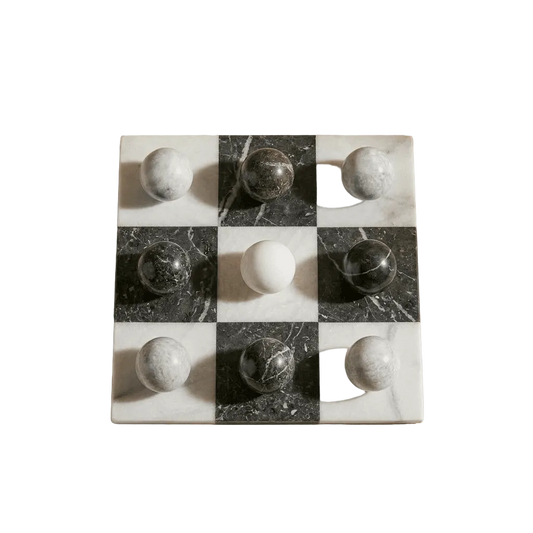 Italian Marble Tic Tac Toe Set