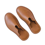 Mr. Grumpy Leather Slippers - Tan