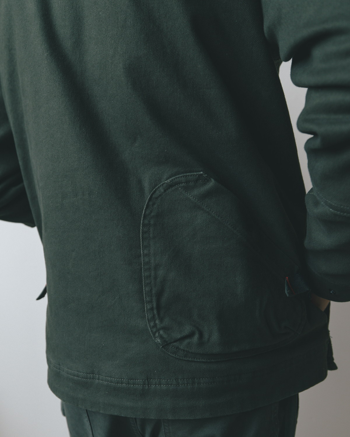 A1 Jacket in Steel Twill & Quilted Nylon