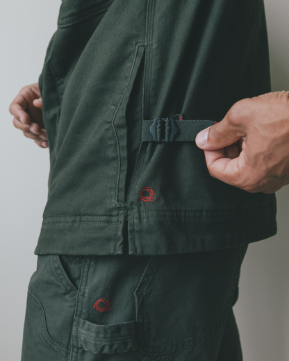 A1 Jacket in Steel Twill & Quilted Nylon