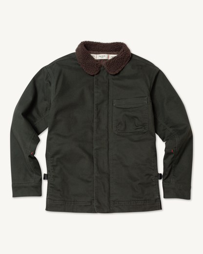 A1 Jacket in Steel Twill & Quilted Nylon Greenroom