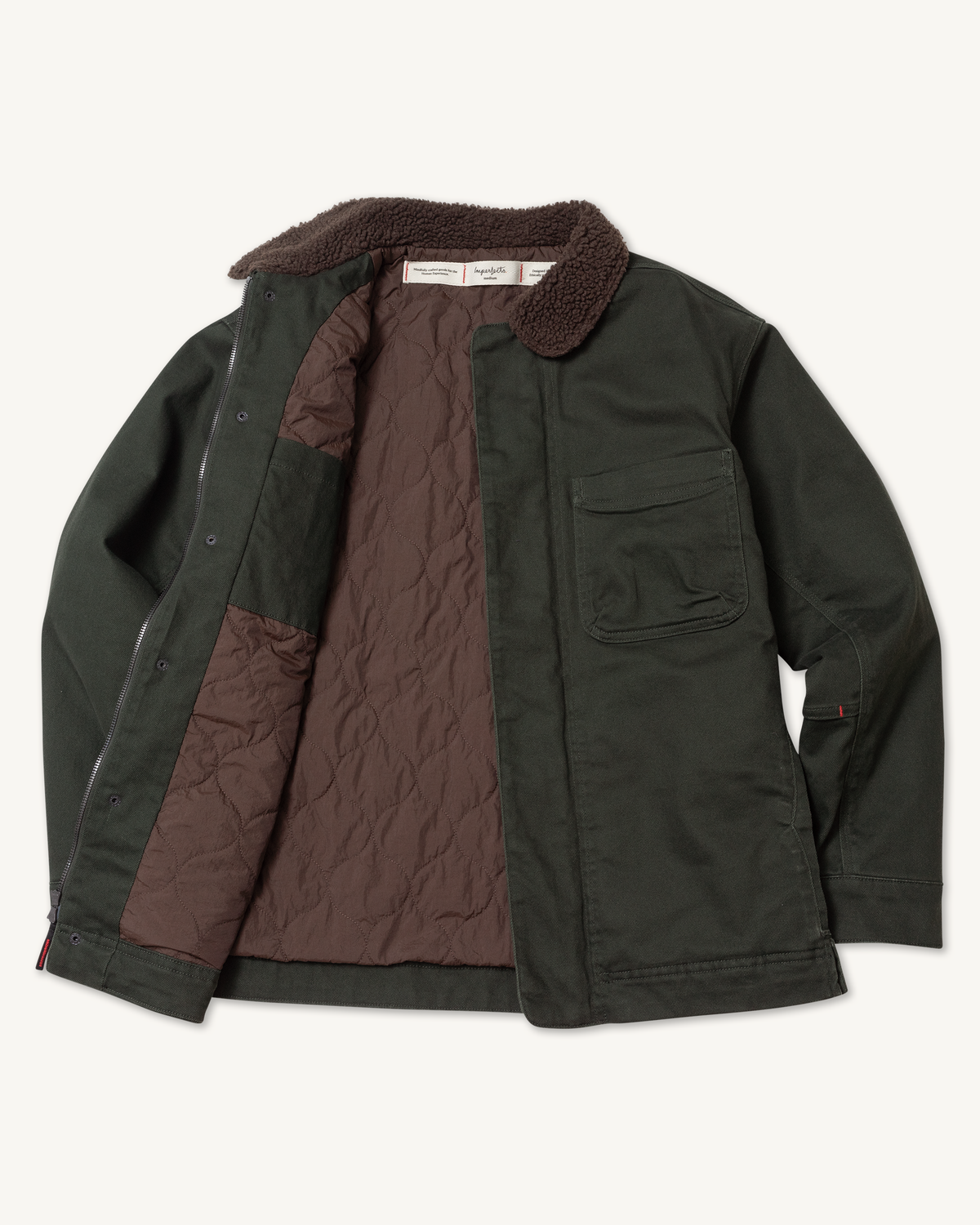 A1 Jacket in Steel Twill & Quilted Nylon