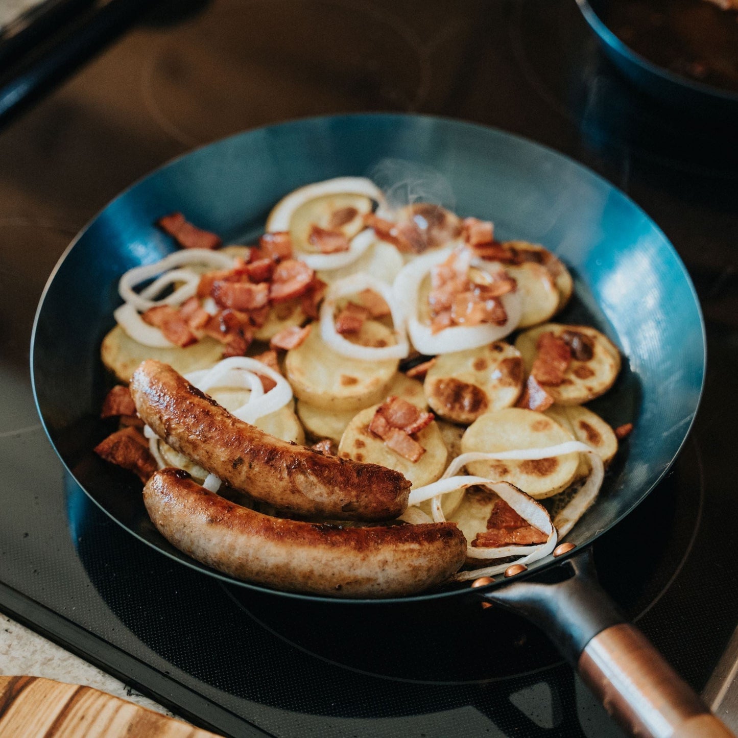 Barebones Blue Carbon Steel Skillet
