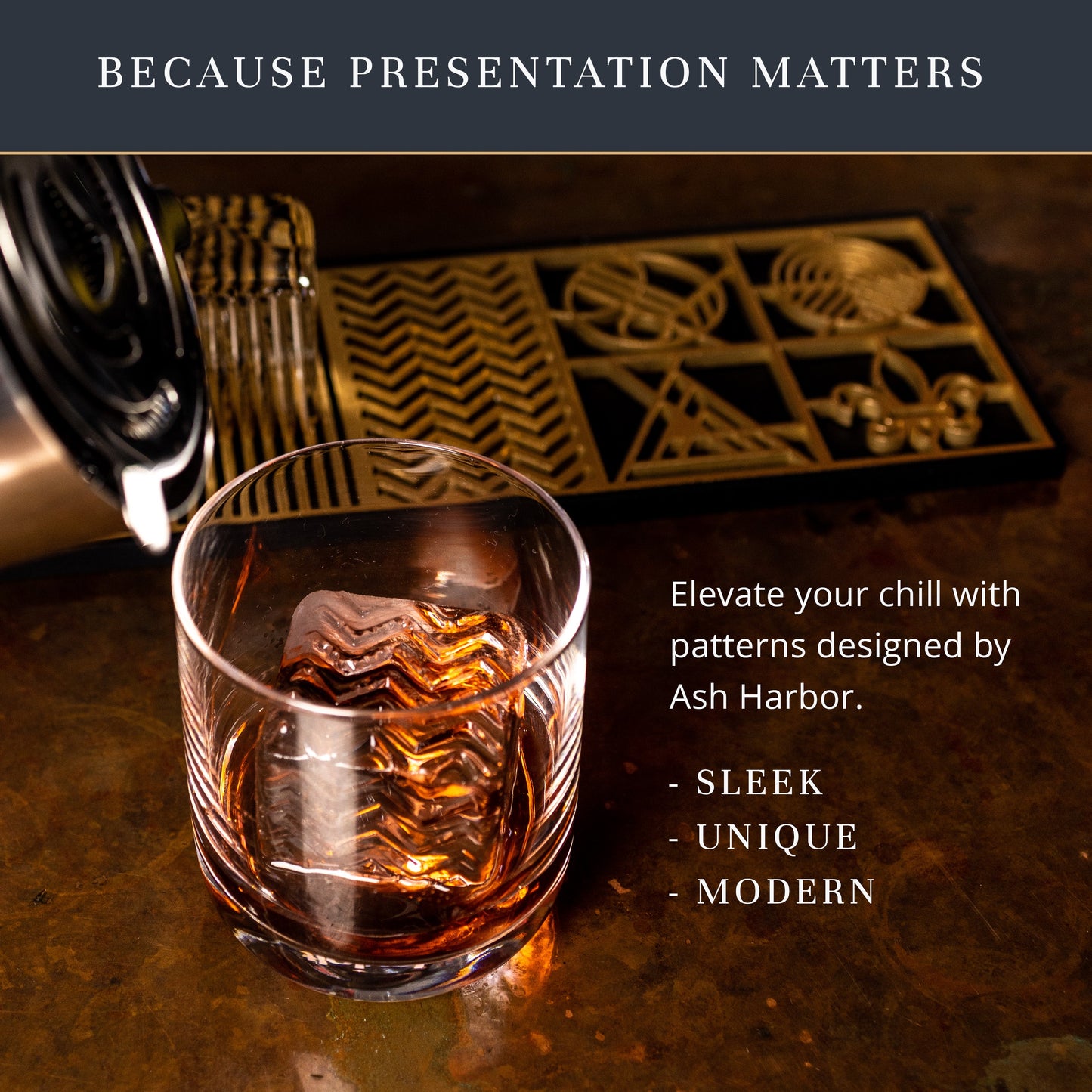 Ash Harbor Patterns Ice Maker Tray