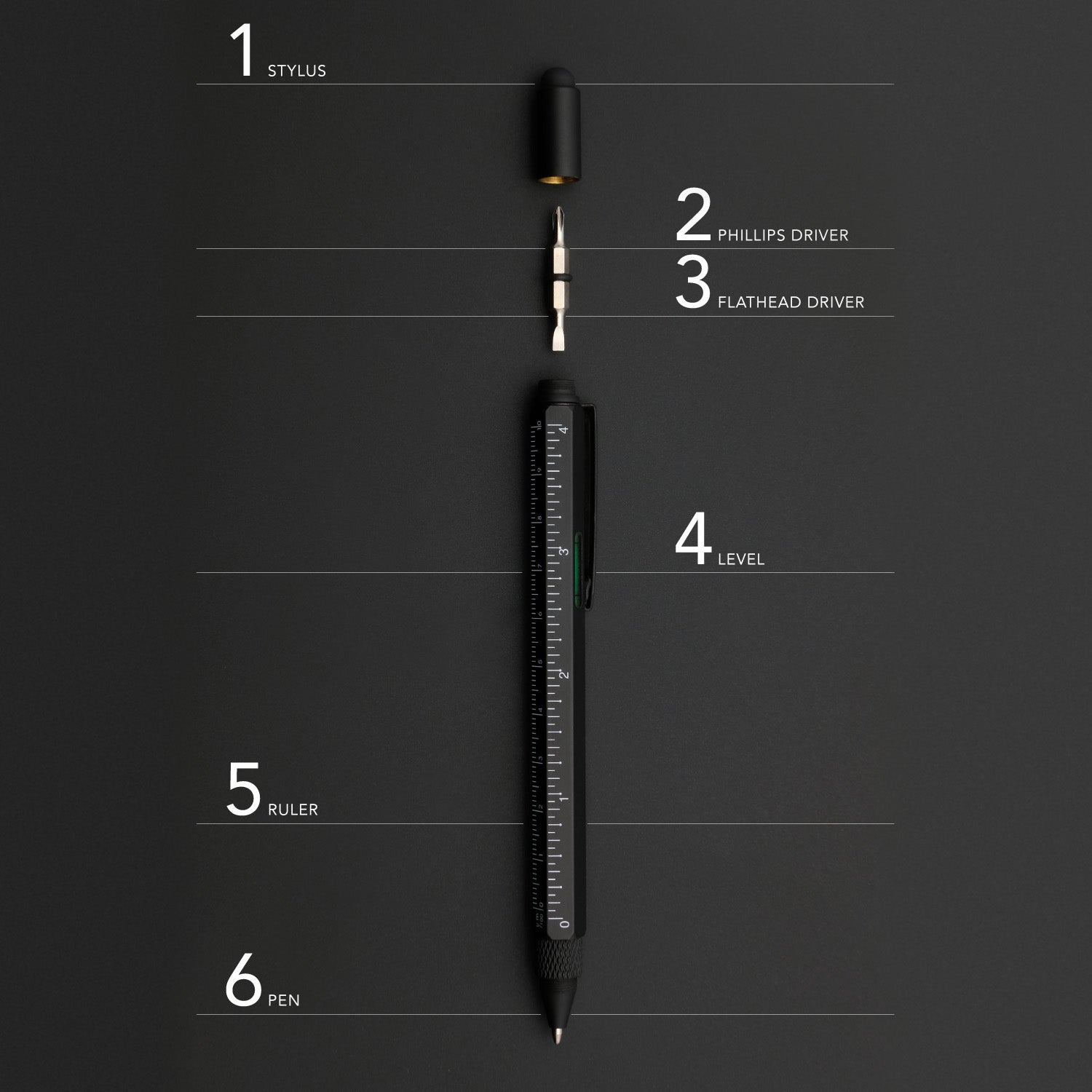 A-Tech Multitool Pen 6-in-1 Level