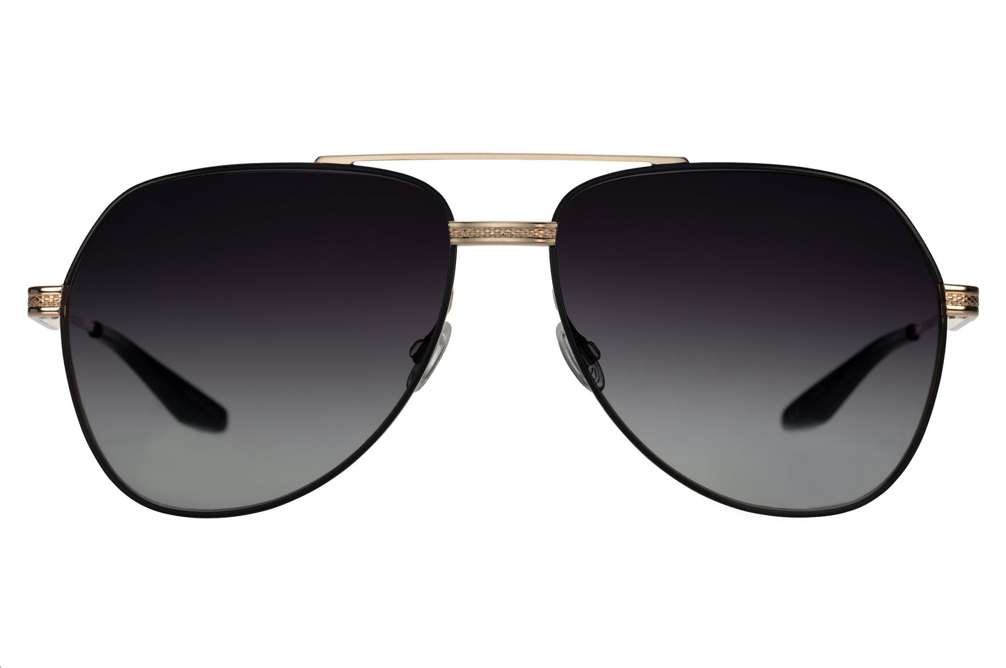 Barton Perreira 007 AVTAK Sunglasses Black Satin Gold Smolder (AR)