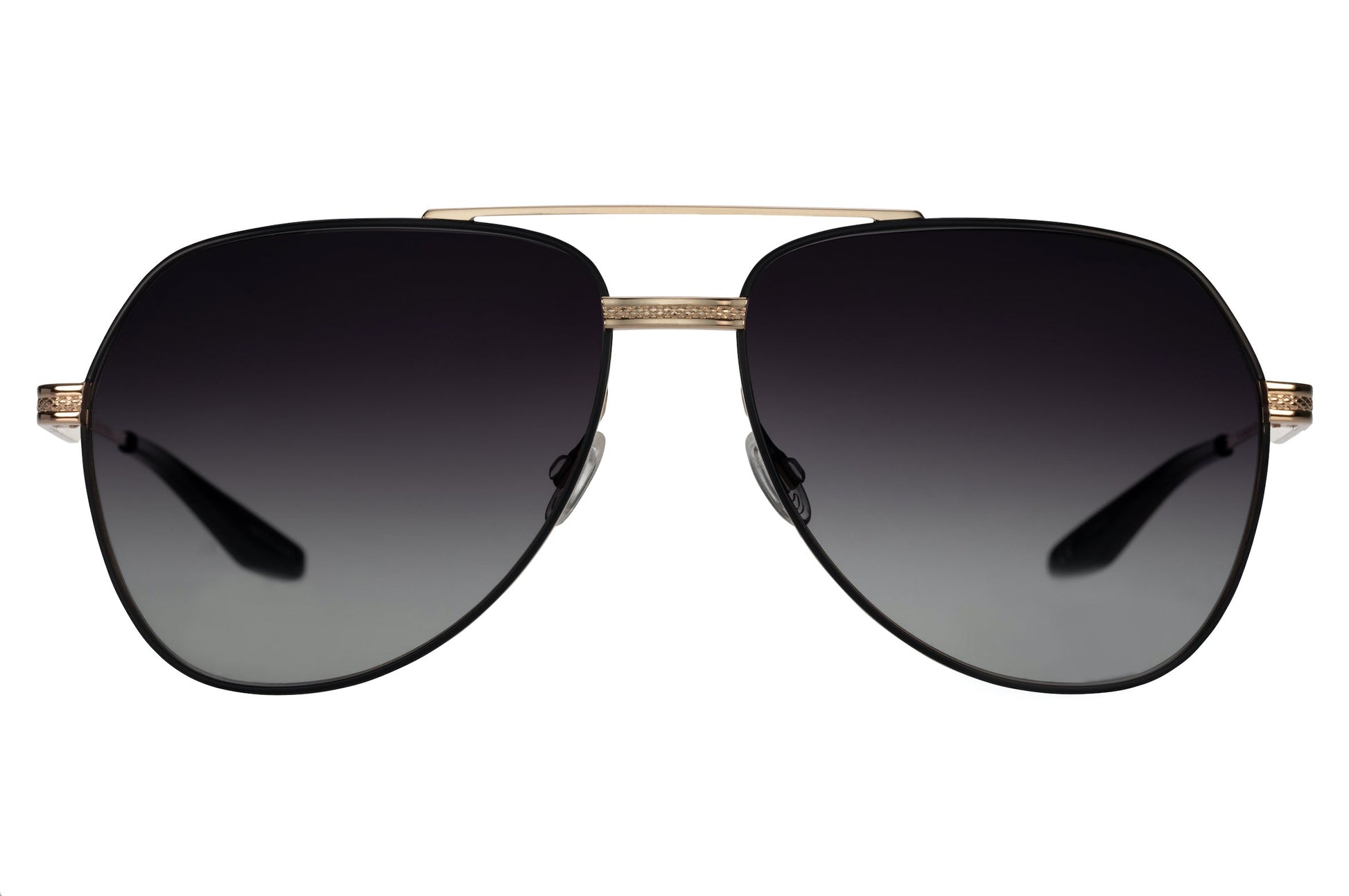 Barton Perreira 007 AVTAK Sunglasses Black Satin Gold Smolder (AR)