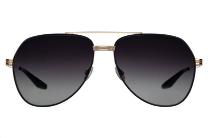 Barton Perreira 007 AVTAK Sunglasses Black Satin Gold Smolder (AR)