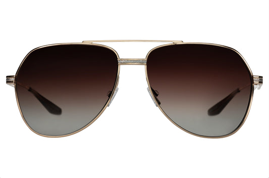 Barton Perreira 007 AVTAK Sunglasses Gold Silver Smokey Topaz (AR)