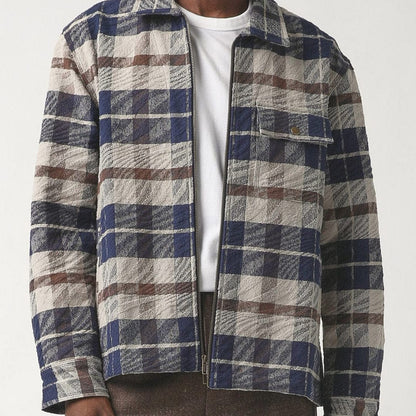 Corridor Jacquard Plaid Zip Jacket