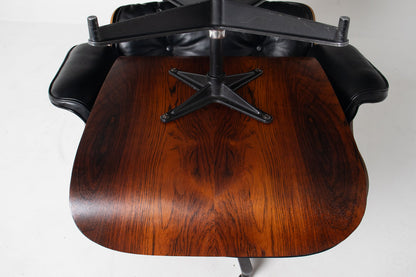 Early 1st Generation Eames Lounge Chair and Ottoman in Brazilian Rosewood finished in Gunstock Oil by Herman Miller
