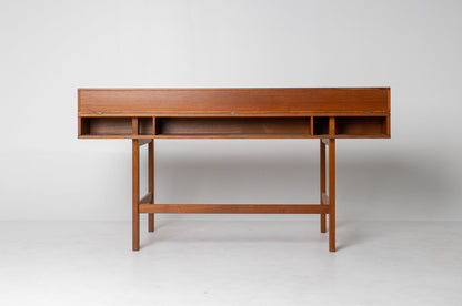 Peter Lovig Mid Century Danish Teak Flip Top Desk