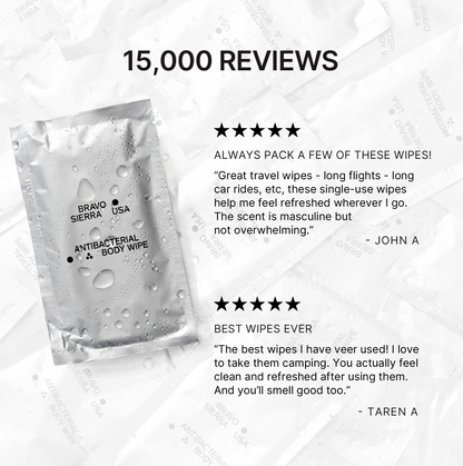 Bravo Sierra Antibacterial Body Wipes