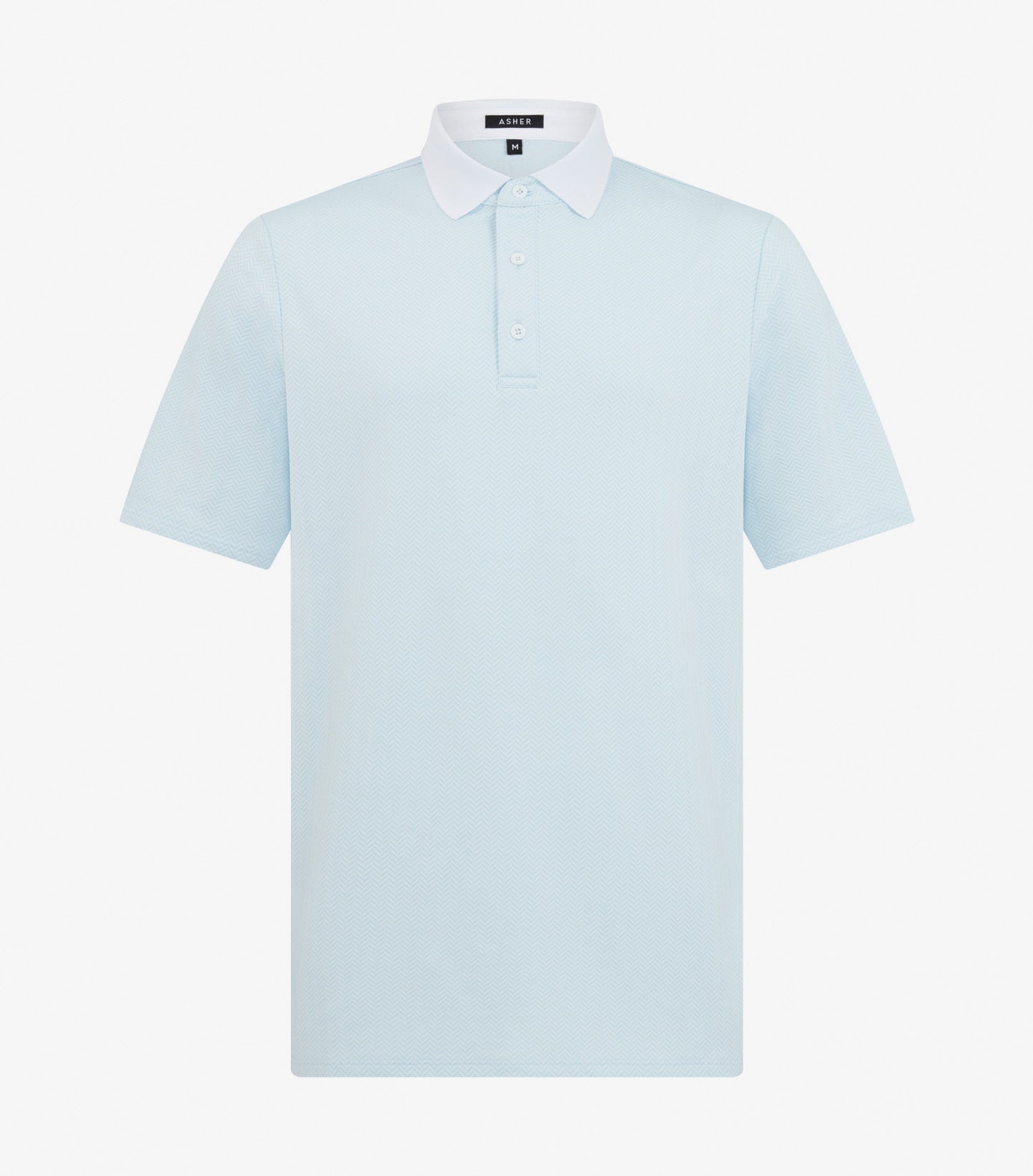 Asher Golf Herringbone Polo Ice