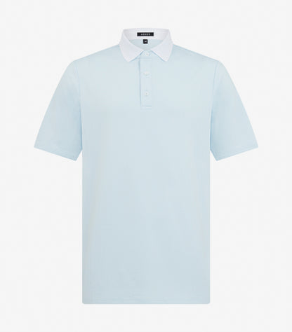 Asher Golf Herringbone Polo Ice