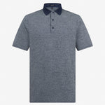 Asher Golf Herringbone Polo - Admiral Navy