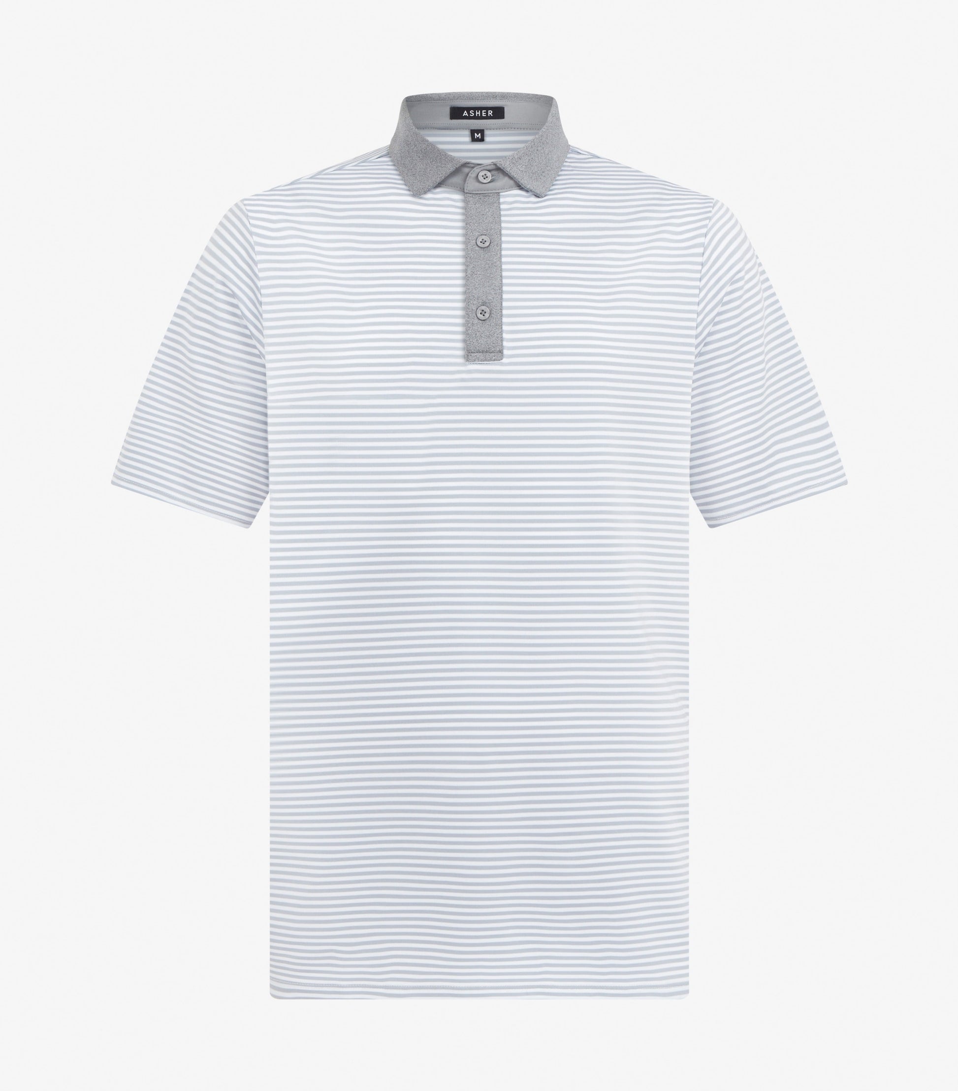 Asher Golf Traverse Polo Heather Grey