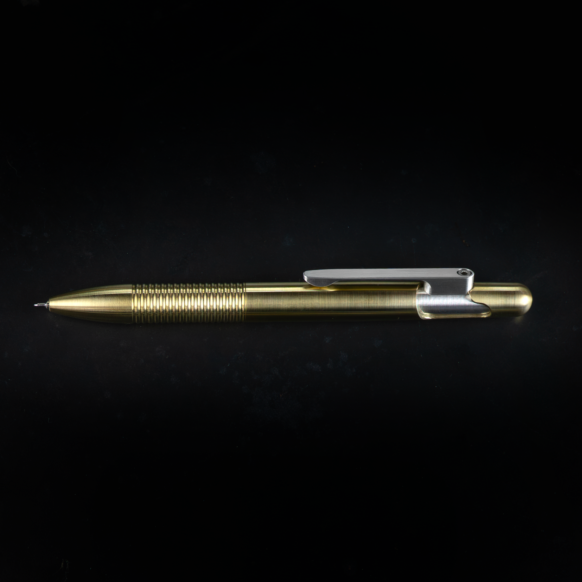 Machine Era Bolt Field Pen Brass | Al Clip