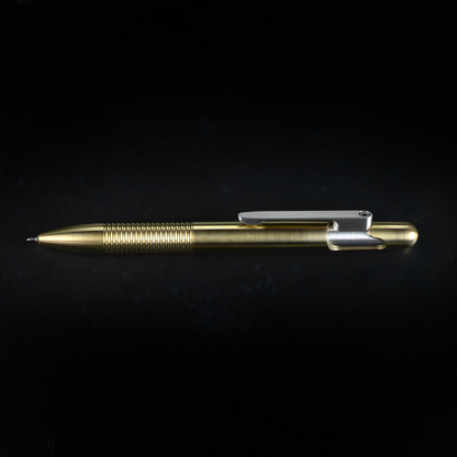 Machine Era Bolt Field Pen Brass | Al Clip