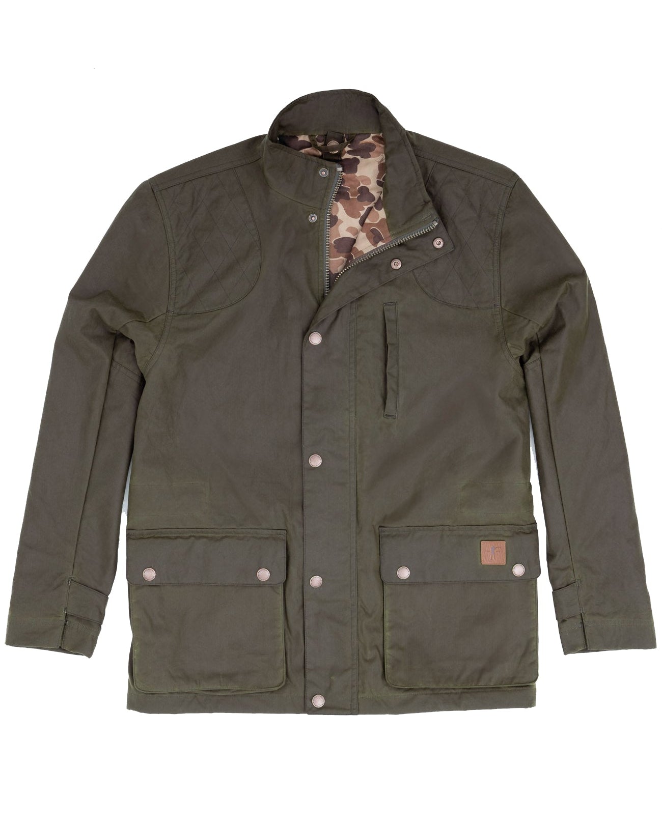Ball and Buck Waxed Field Jacket Dark Olive