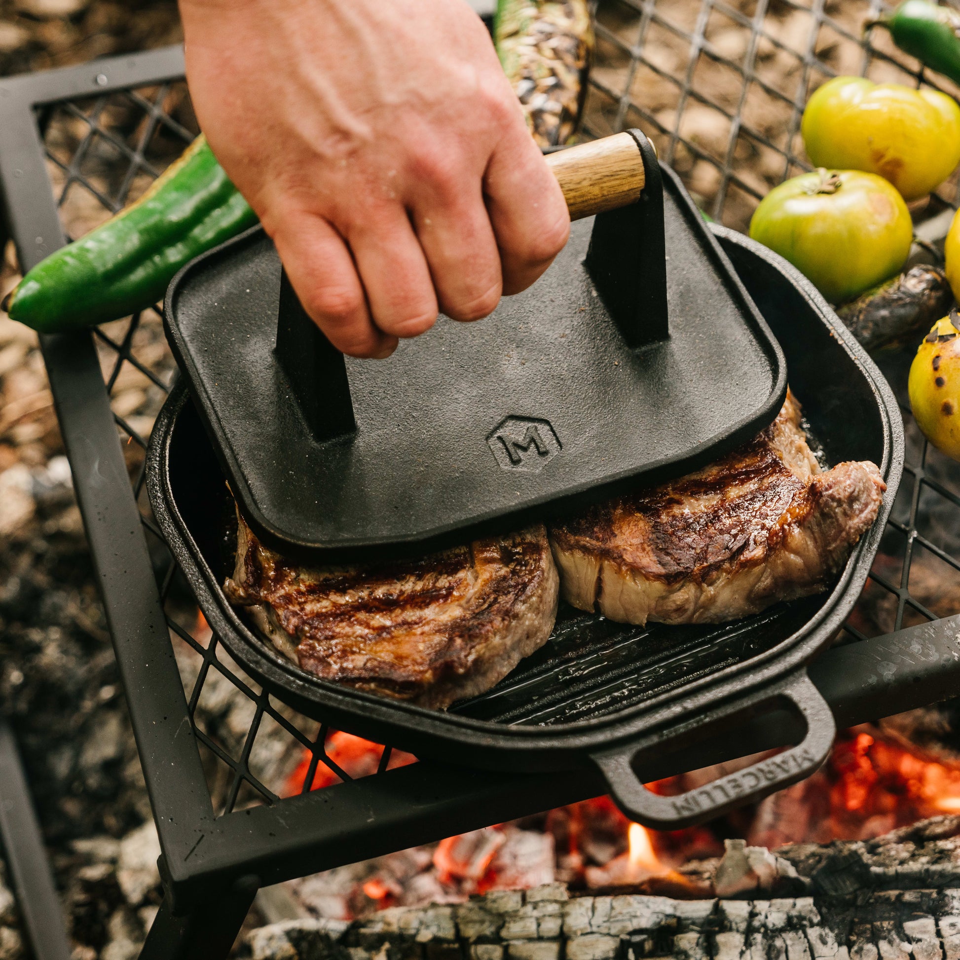 Cast Iron Grill Press