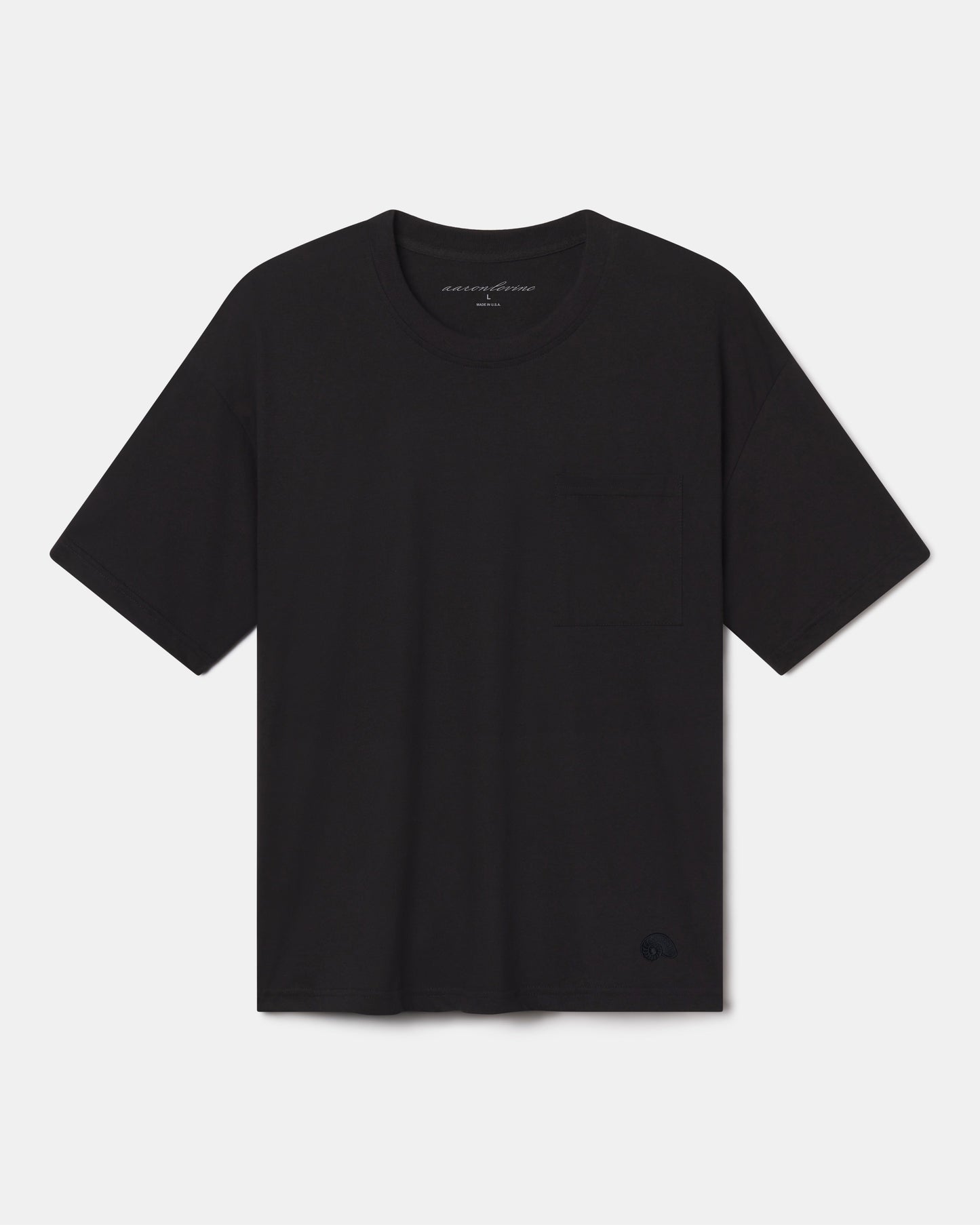 Aaron Levine Boxy Pocket T-Shirt BLACK