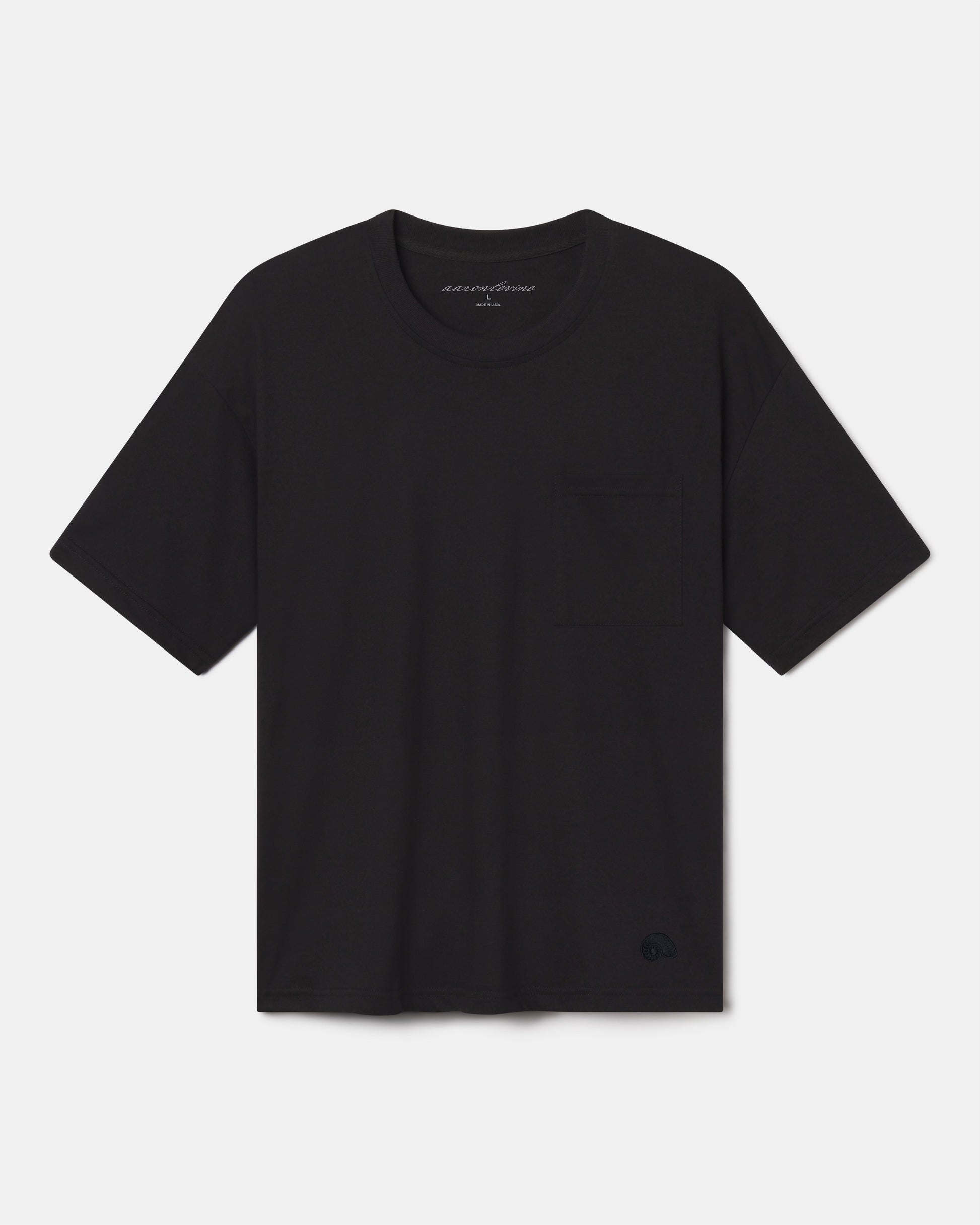 Aaron Levine Boxy Pocket T-Shirt BLACK
