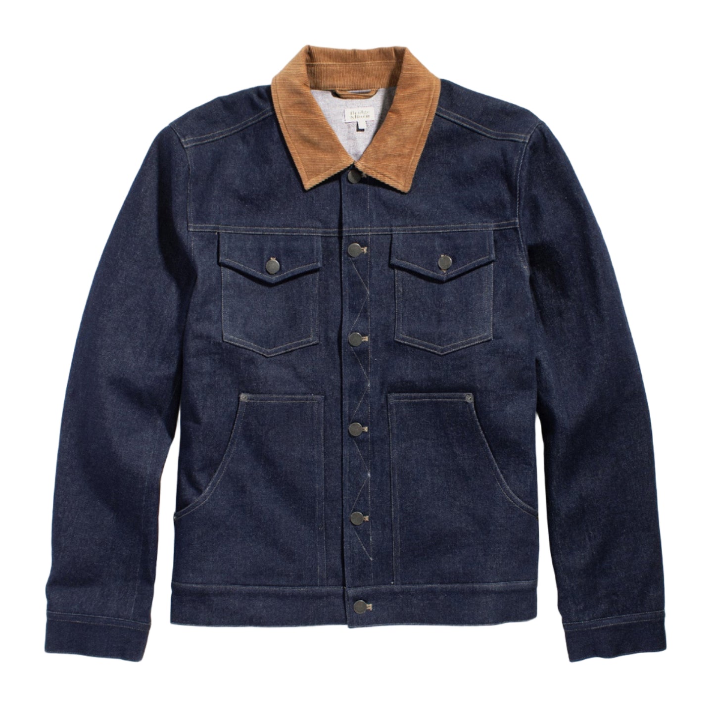 Bridge & Burn Dark Denim Burl Trucker Jacket