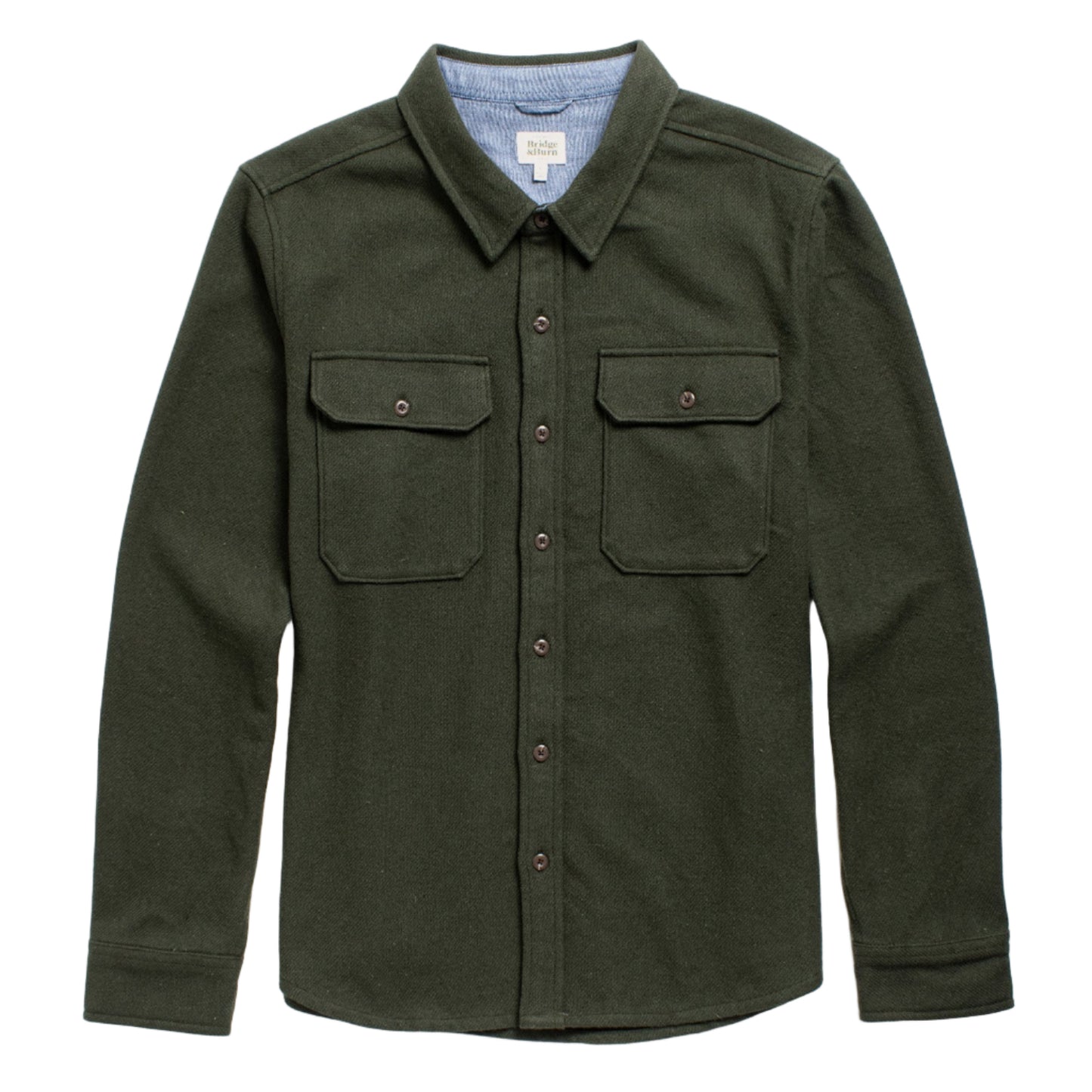 Bridge & Burn Dark Sage Pointer Overshirt