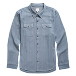 Bridge & Burn Denim Herringbone Bedford Shirt - Denim Herringbone