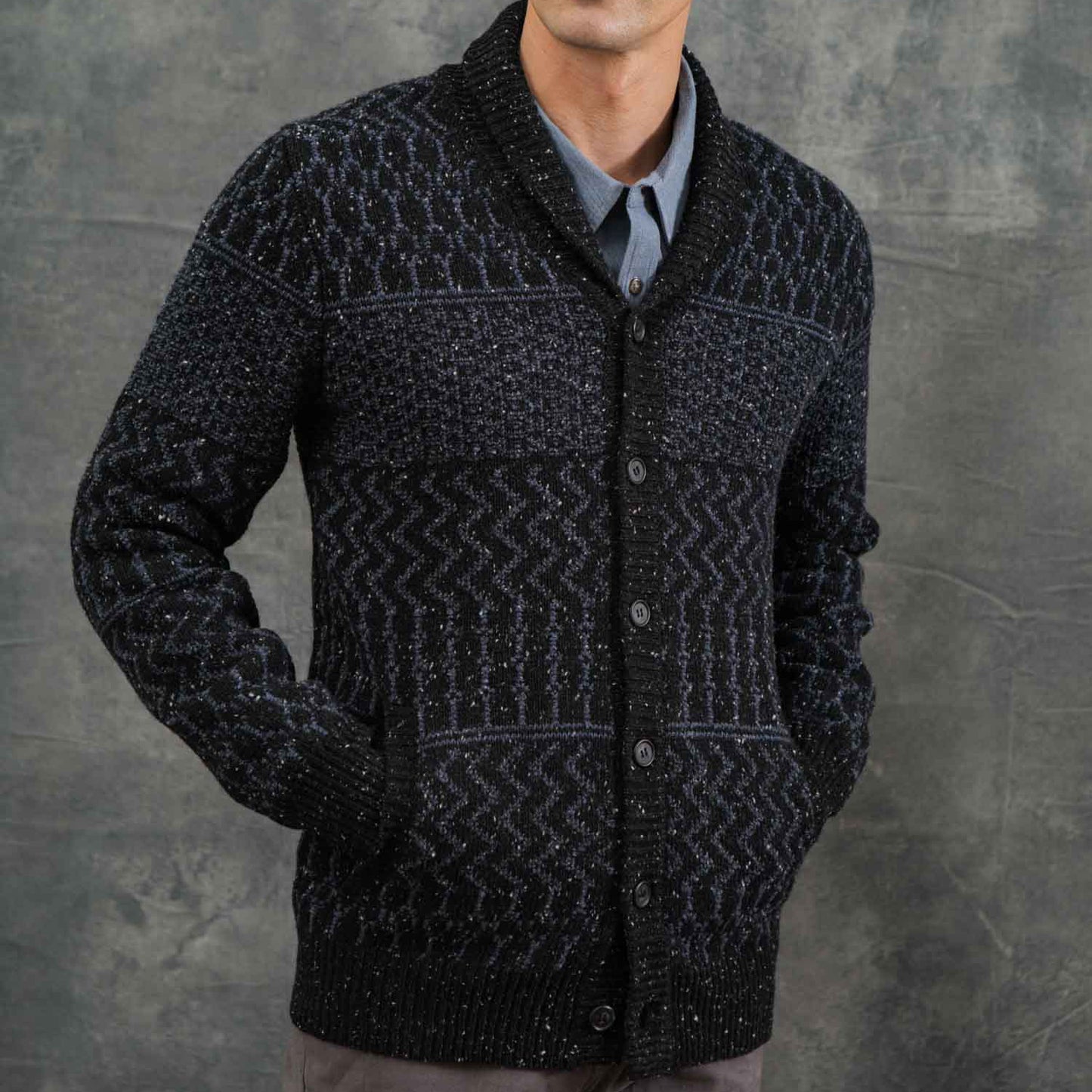 Bridge & Burn Midnight Tweed Anders Cardigan