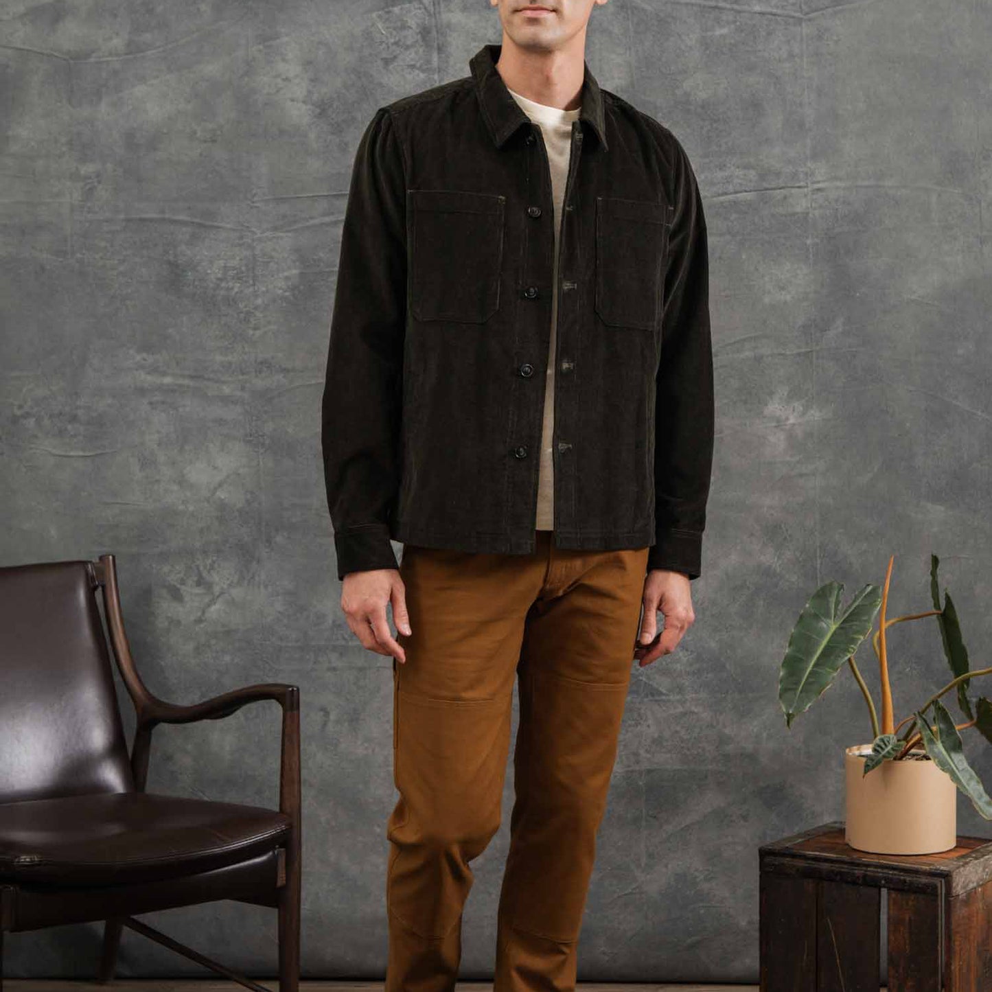 Bridge & Burn Banks Deep Pine Corduroy Shirt Jacket