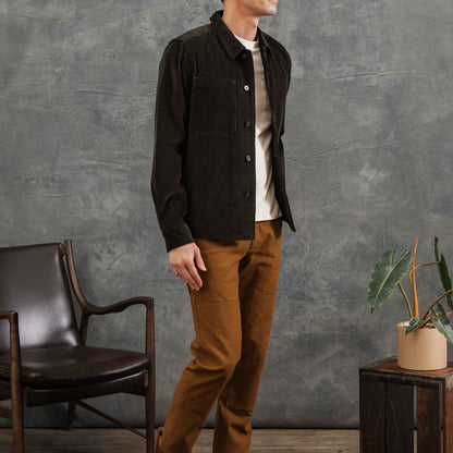 Bridge & Burn Banks Deep Pine Corduroy Shirt Jacket