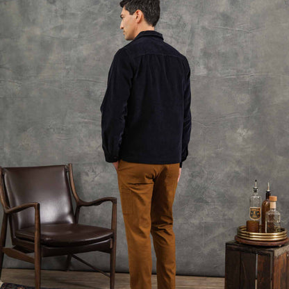 Bridge & Burn Banks Midnight Blue Corduroy Shirt Jacket