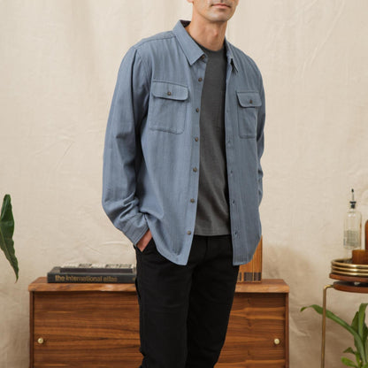 Bridge & Burn Denim Herringbone Bedford Shirt