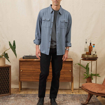Bridge & Burn Denim Herringbone Bedford Shirt