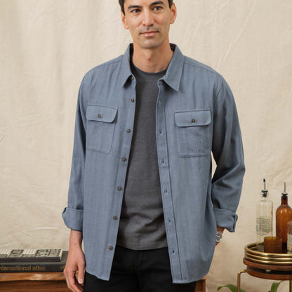 Bridge & Burn Denim Herringbone Bedford Shirt