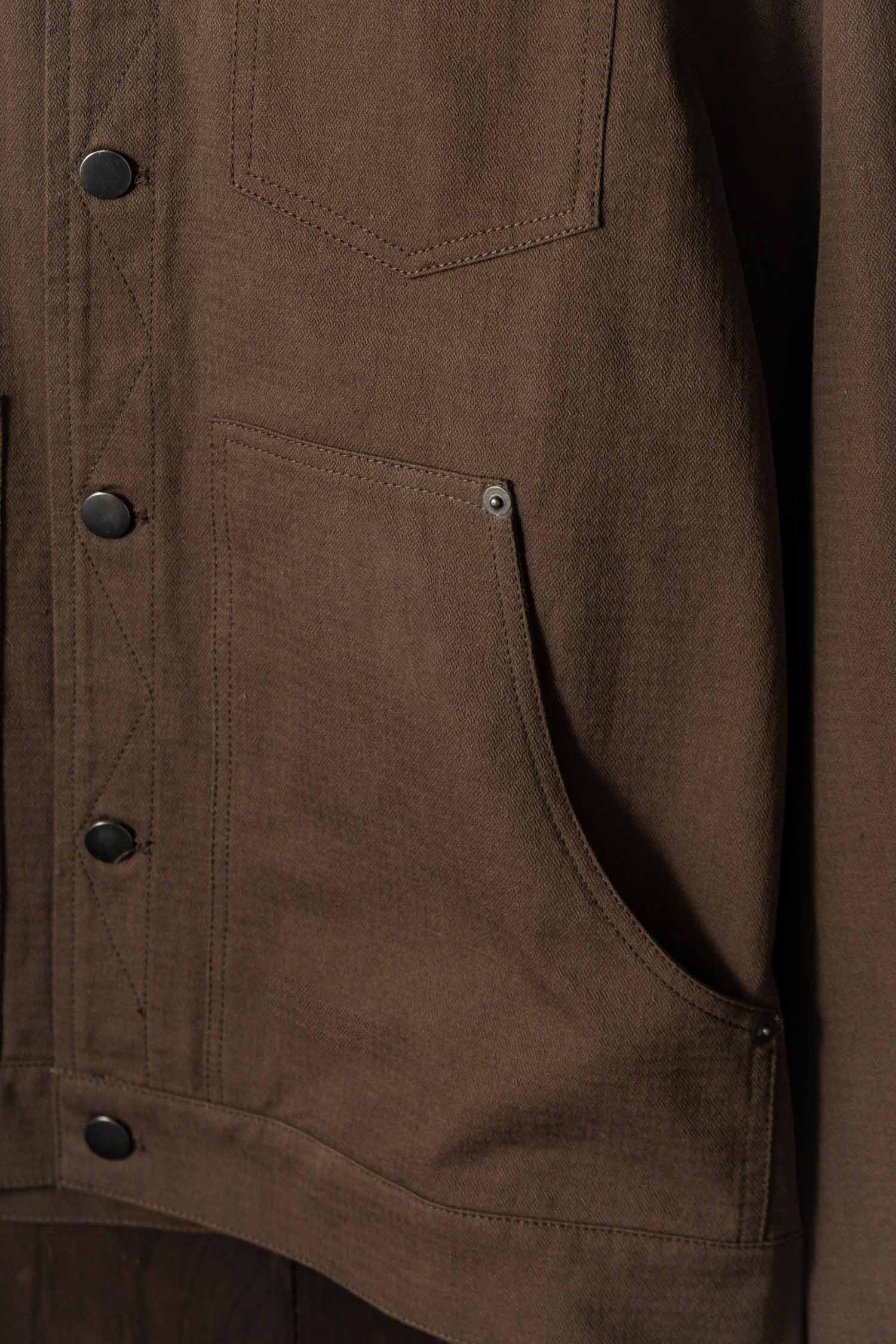 Bridge & Burn Burl Walnut Trucker Jacket