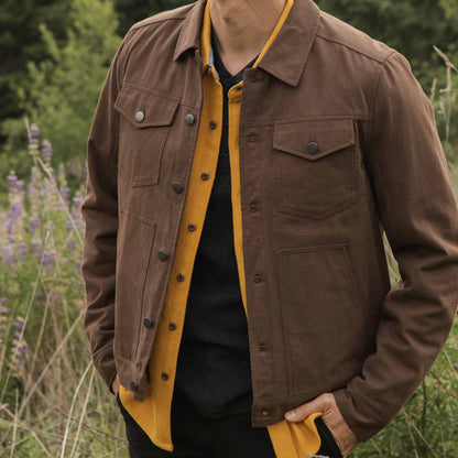 Bridge & Burn Burl Walnut Trucker Jacket