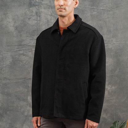 Bridge & Burn Black Clive Car Coat