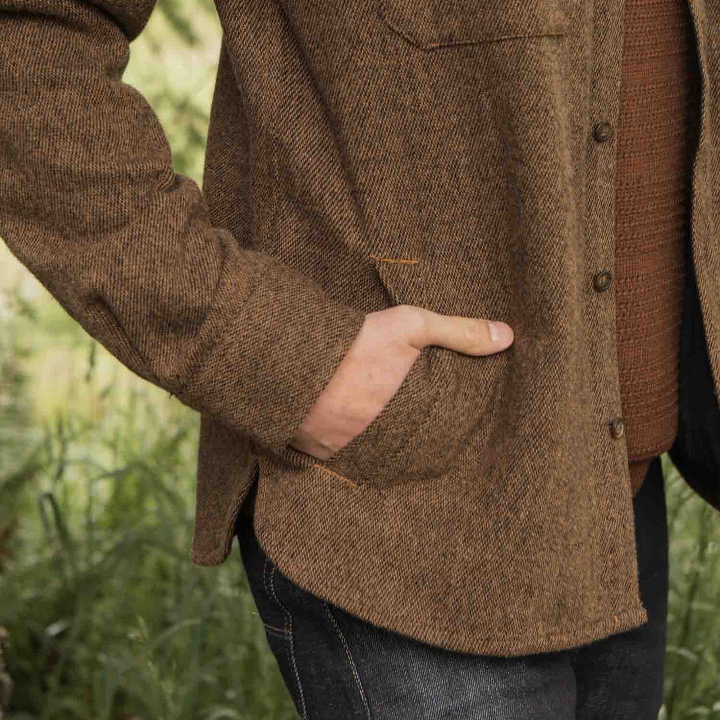 Bridge & Burn Fielding Tawny Tweed Shirt Jacket