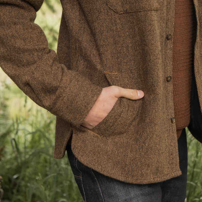Bridge & Burn Fielding Tawny Tweed Shirt Jacket