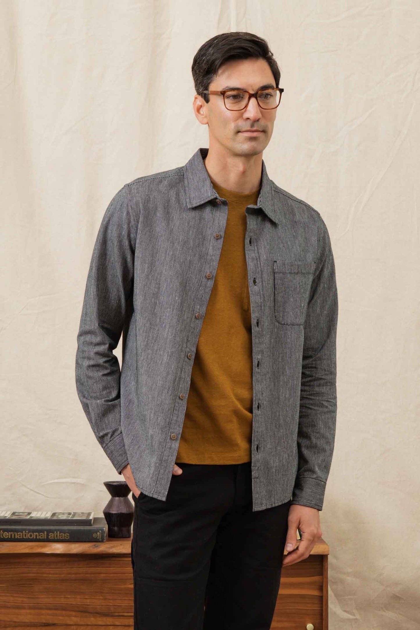 Bridge & Burn Jude Shirt / Onyx Stripe